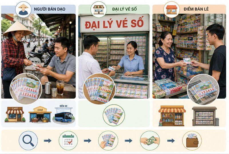 Mua vé số truyền thống ở đâu?