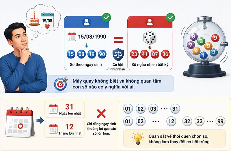 Chọn số theo ngày sinh có hiệu quả không?