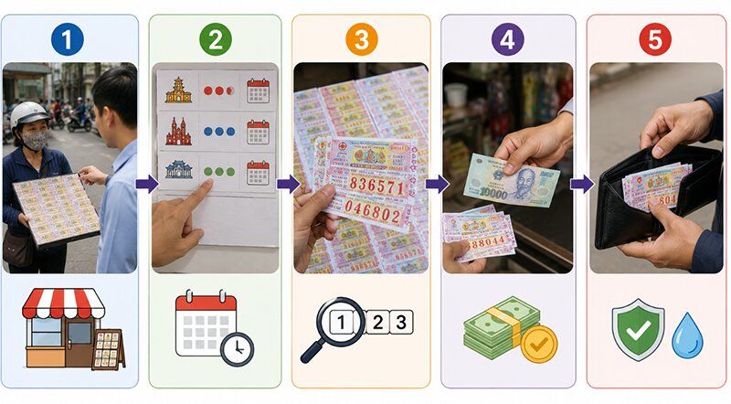 Cách mua vé số truyền thống từng bước