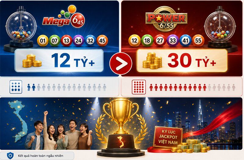 Nên chơi Mega 6/45 hay Power 6/55?