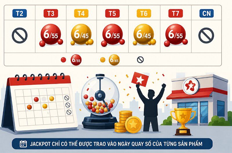 Ngày nào trong tuần jackpot Vietlott hay được trao nhất?