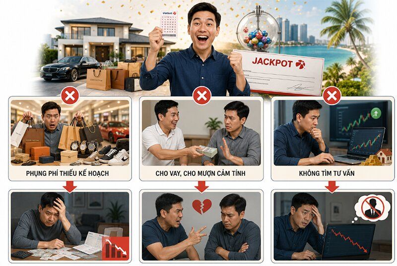 Người trúng jackpot Vietlott thường dùng tiền vào việc gì