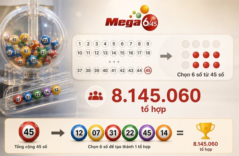 Số tổ hợp trong Mega 6/45