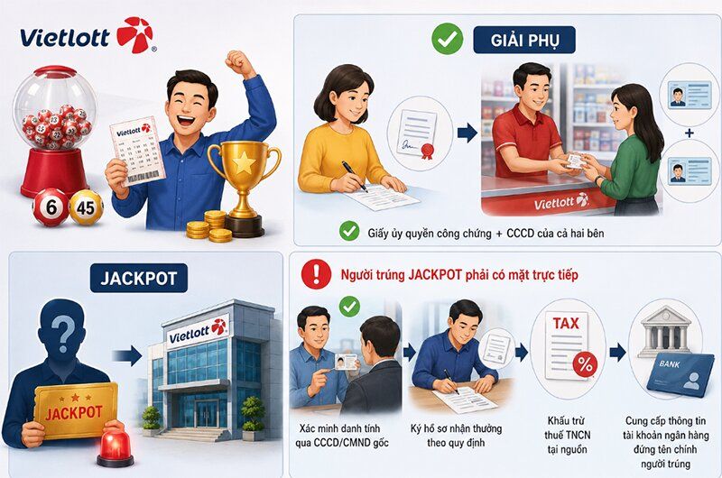 Ủy quyền nhận thưởng Vietlott