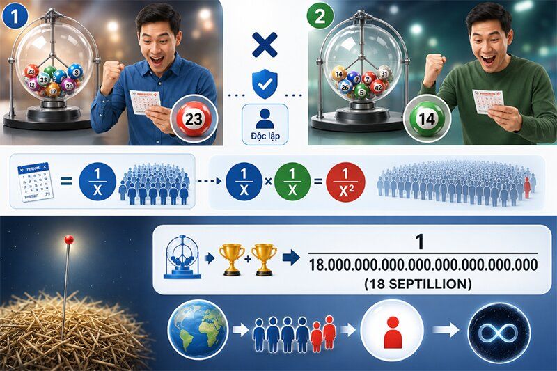 Xác suất trúng Jackpot nhiều lần