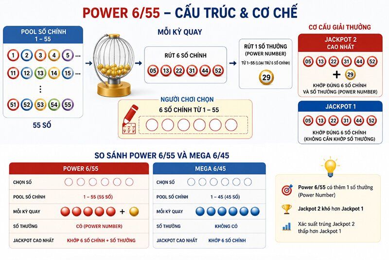 Xác suất trúng Power 6/55